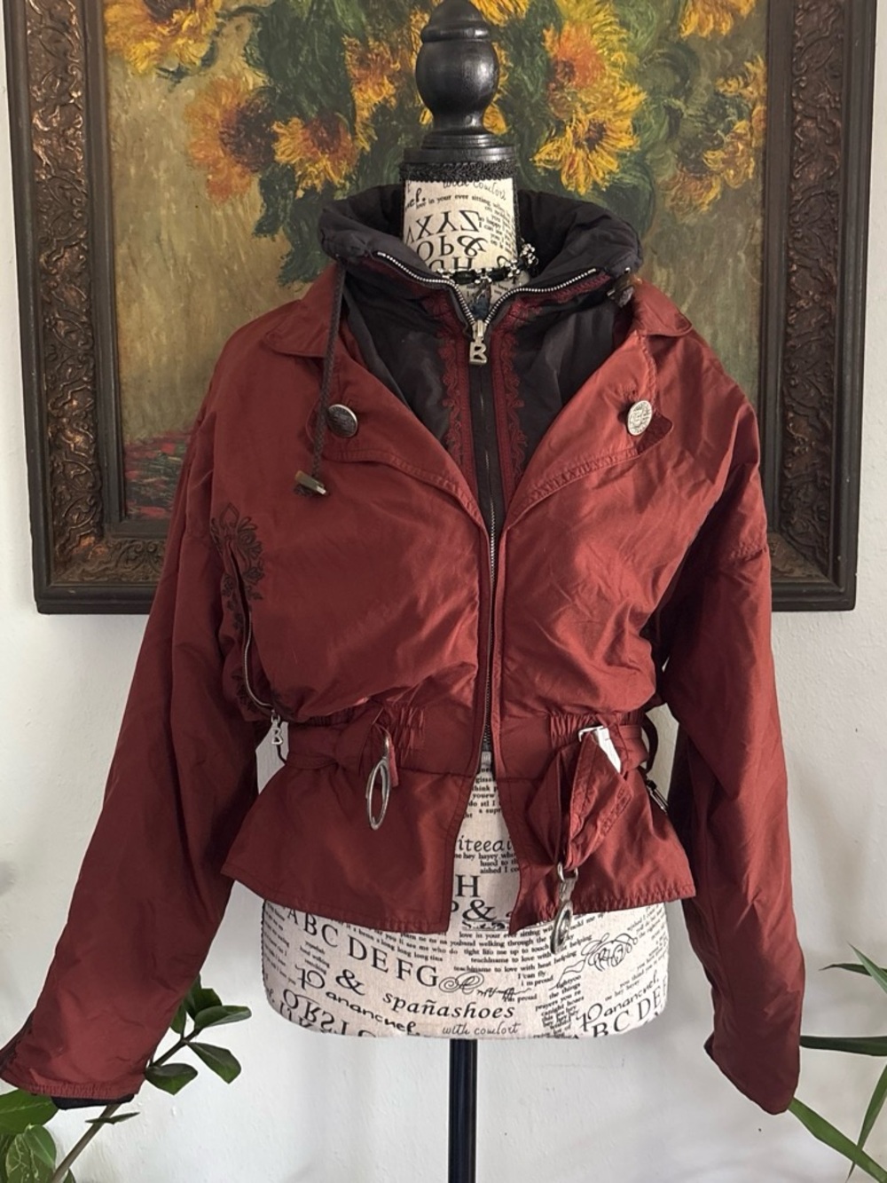 Bogner Rust Red Drawstring Waist Winter jacket
